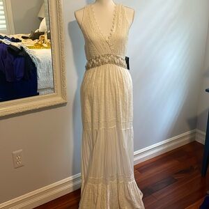 Boston Proper Ivory Lace Wedding Gown